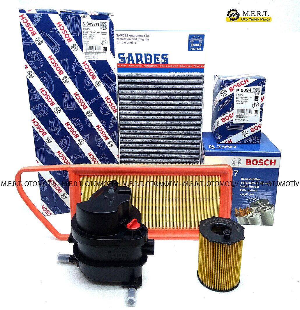 Citroen C3 1.4 Hdi Dizel Filtre Bakım Seti (2003-2009)