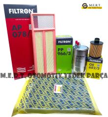 Fiat Punto 1.3 Multijet Euro 5 Filtron Filtre Bakım Seti 2012+