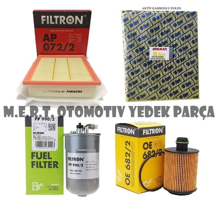 Opel Corsa D 1.3 Cdti Filtron Filtre Bakım Seti A13Dt 2011-2015 (526193554)