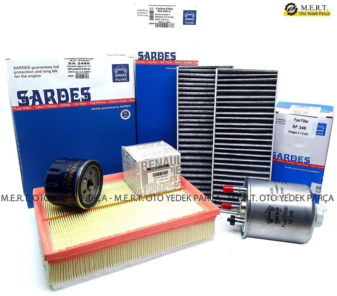 Renault Laguna 3 1.5 Dci Dizel Filtre Bakım Seti (2010-2012)
