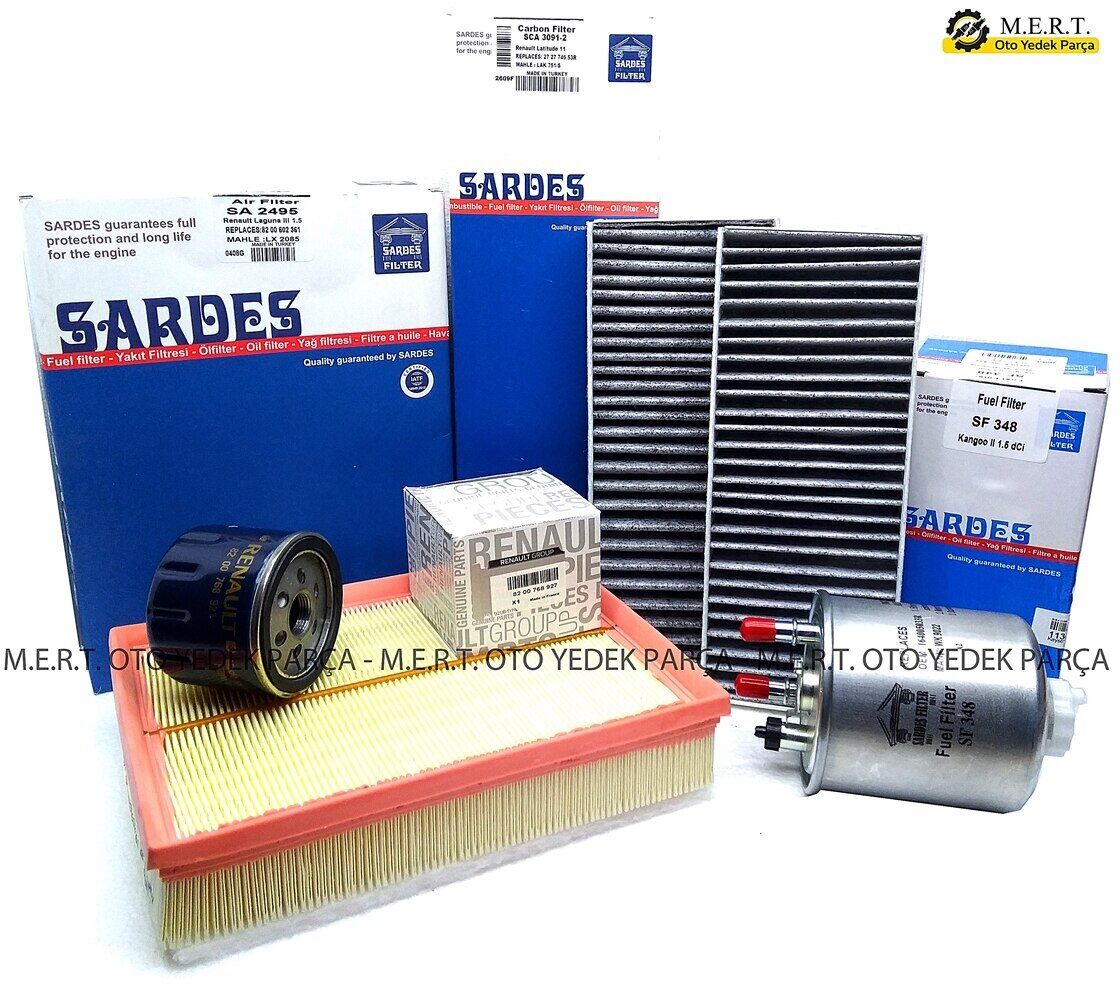 Renault Laguna 3 1.5 Dci Dizel Filtre Bakım Seti (2010-2012)