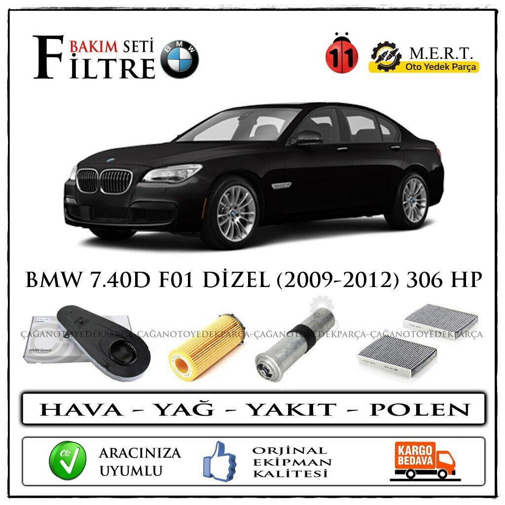 Bmw 7.40D F01 Dizel Filtre Bakım Seti (2009-2012)