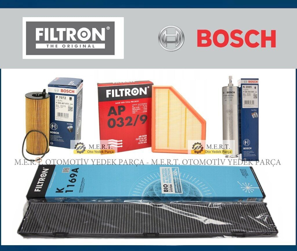 Bmw 3.20D E90 Dizel Filtre Bakım Seti (2007-2010) N47