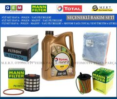 Citroen C3 1.6 Blue Hdi Euro 6 Filtre Bakım Seti + Motor Yağı