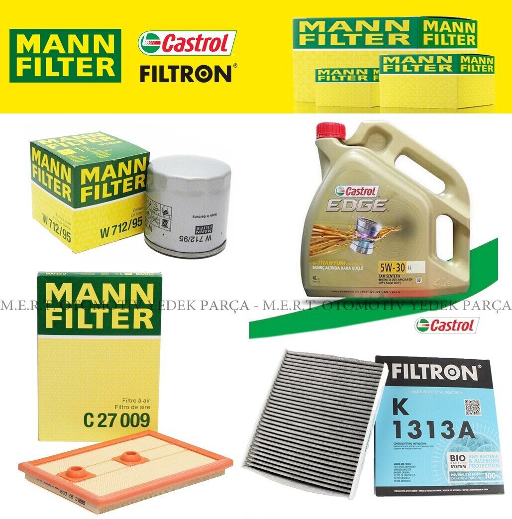 Skoda Rapid 1.2 Tsı Ve 1.4 Tsı Mann Filtre Bakım Seti 2015-2017