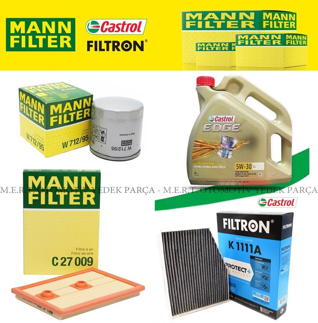 Volkswagen Jetta 1.2 Tsı Mann Filtre Bakım Seti 2015-2017 Cyv