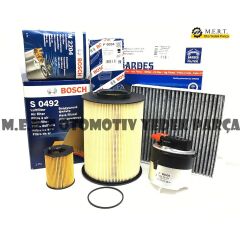 Ford C-Max 1.6 Tdci Bosch Filtre Bakım Seti (2007-2010) 487415611