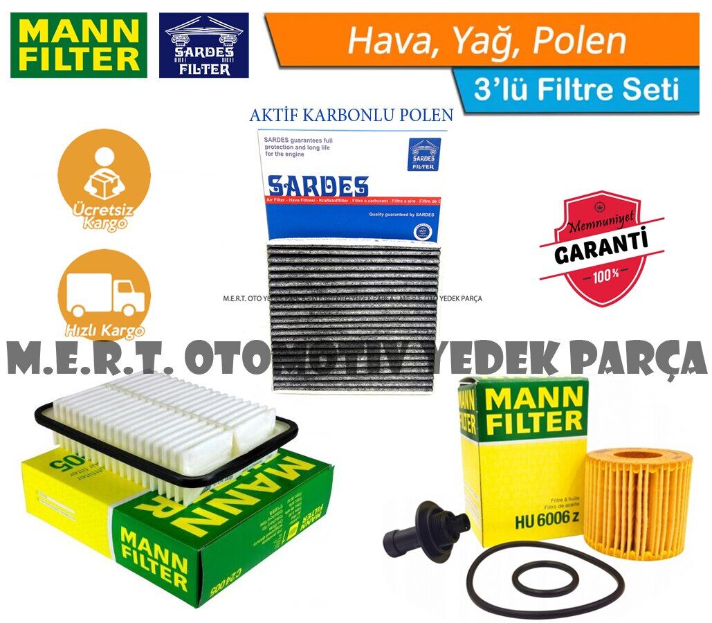 Toyota Auris 1.33 Benzinli Filtre Bakım Seti (2009-2018) (483847213)