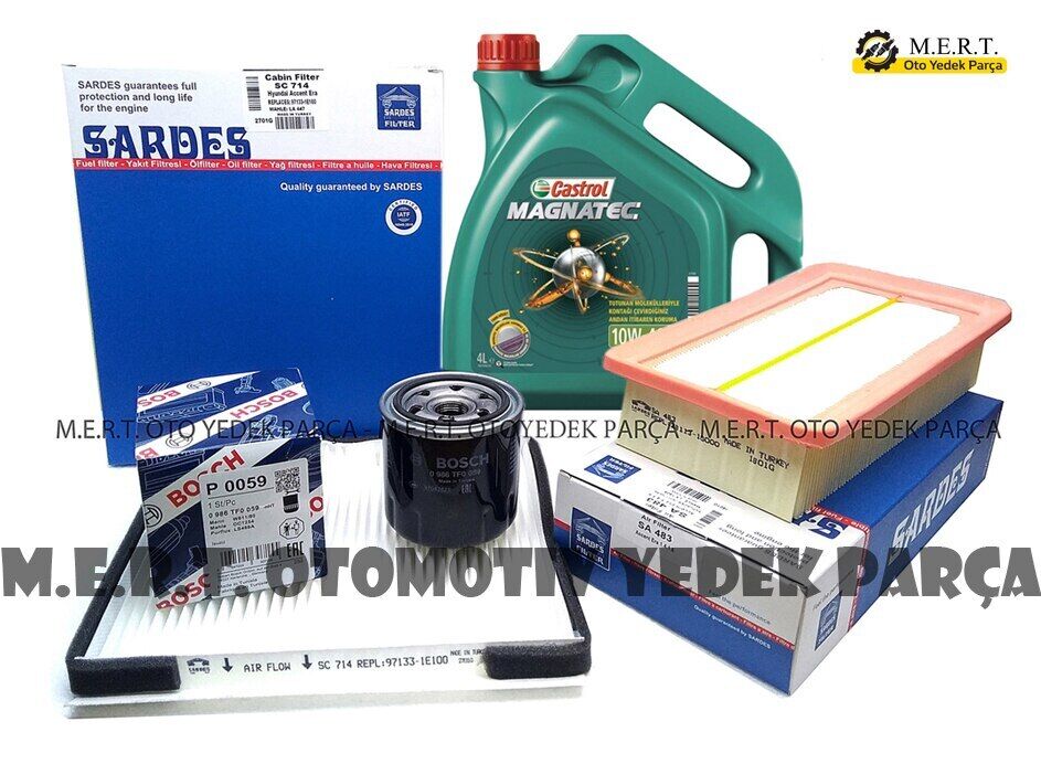 Hyundai Accent Era 1.4 Ve 1.6 Benzinli Yağ Bakım Filtre Seti