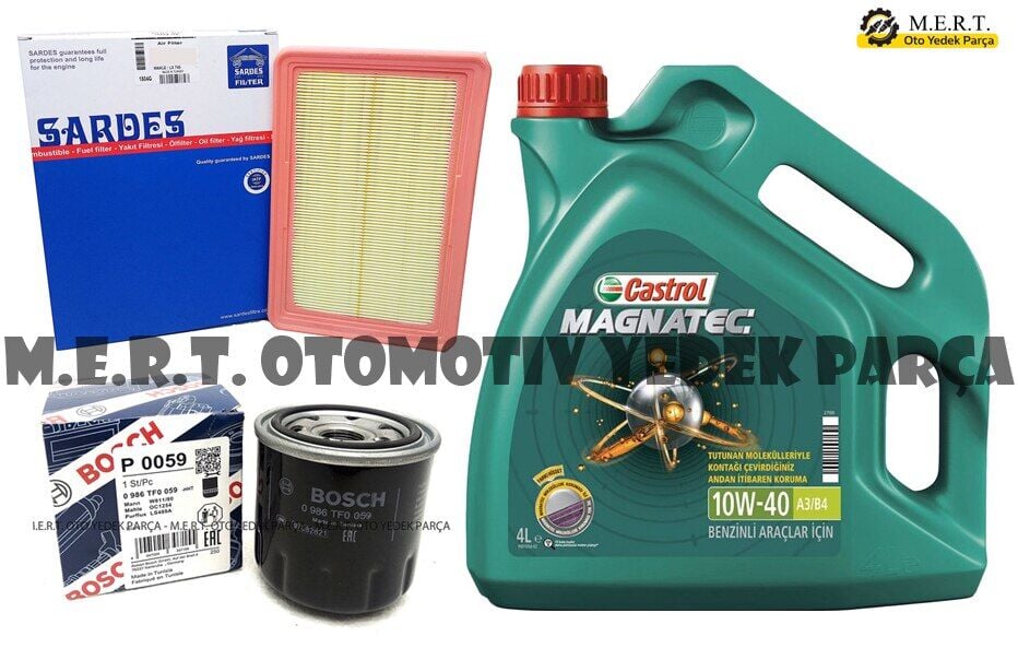 Hyundai Accent 1.3 Bakım Seti Hava Yağ Filtre Castrol 1997-2000