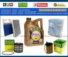 Citroen C4 1.6 Bluehdi Euro 6 Filtre Bakım Seti + Motor Yağı