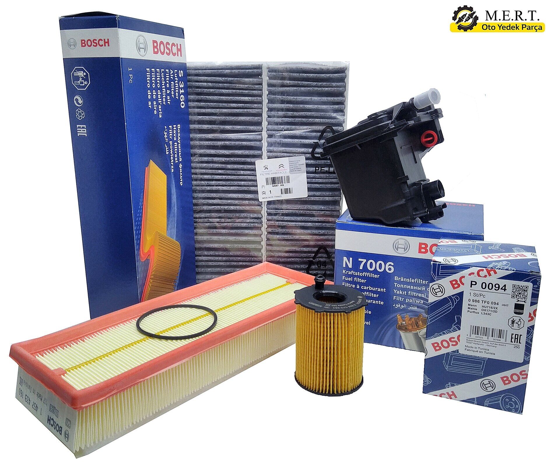 Peugeot 5008 1.6 Hdi Filtre Bakım Seti (2010-2012) Euro 4