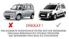 Citroen Berlingo 1.6 Hdi Euro 4 Filtre Bakım Seti (2008-2012)