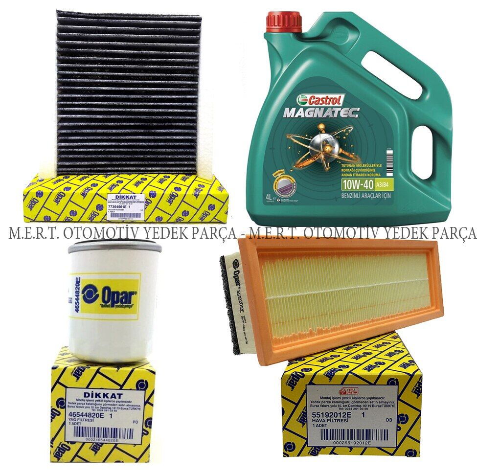 Fiat Linea 1.4 Fire 8V Benzinli Yağ Bakım Filtre Seti Opar