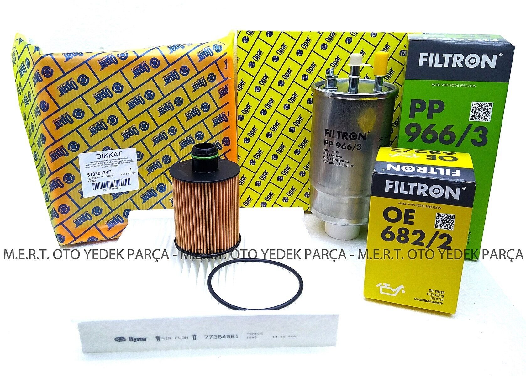 Fiat Linea 1.6 Multijet Filtre Bakım Seti (2009-2015)