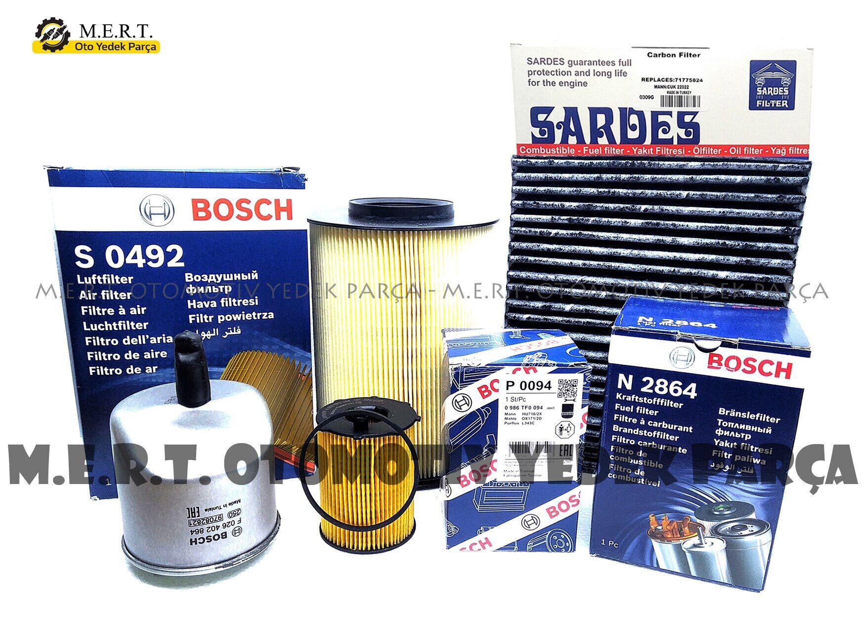 Volvo V50 1.6 Dizel Bosch Filtre Bakım Seti (2010-2011) 115Hp
