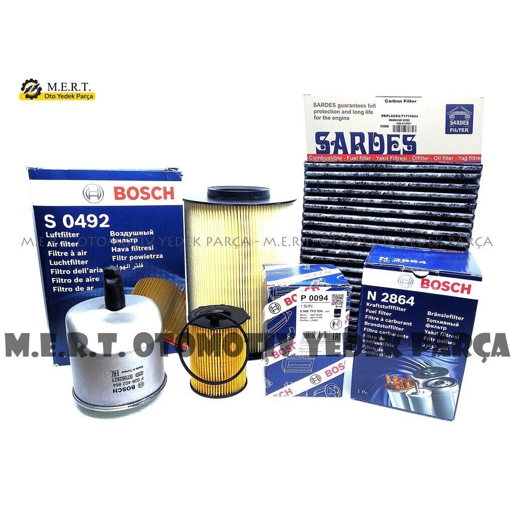 Ford C-Max 1.6 Tdci Bosch Filtre Bakım Seti (2011-2015) 484402256