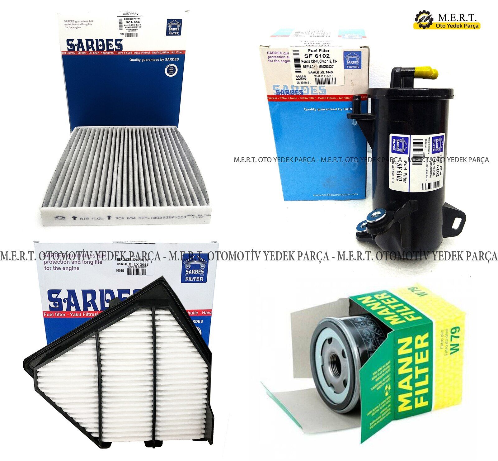 Honda Cr-V 1.6 I-Dtec Filtre Bakım Seti (2015-2019)