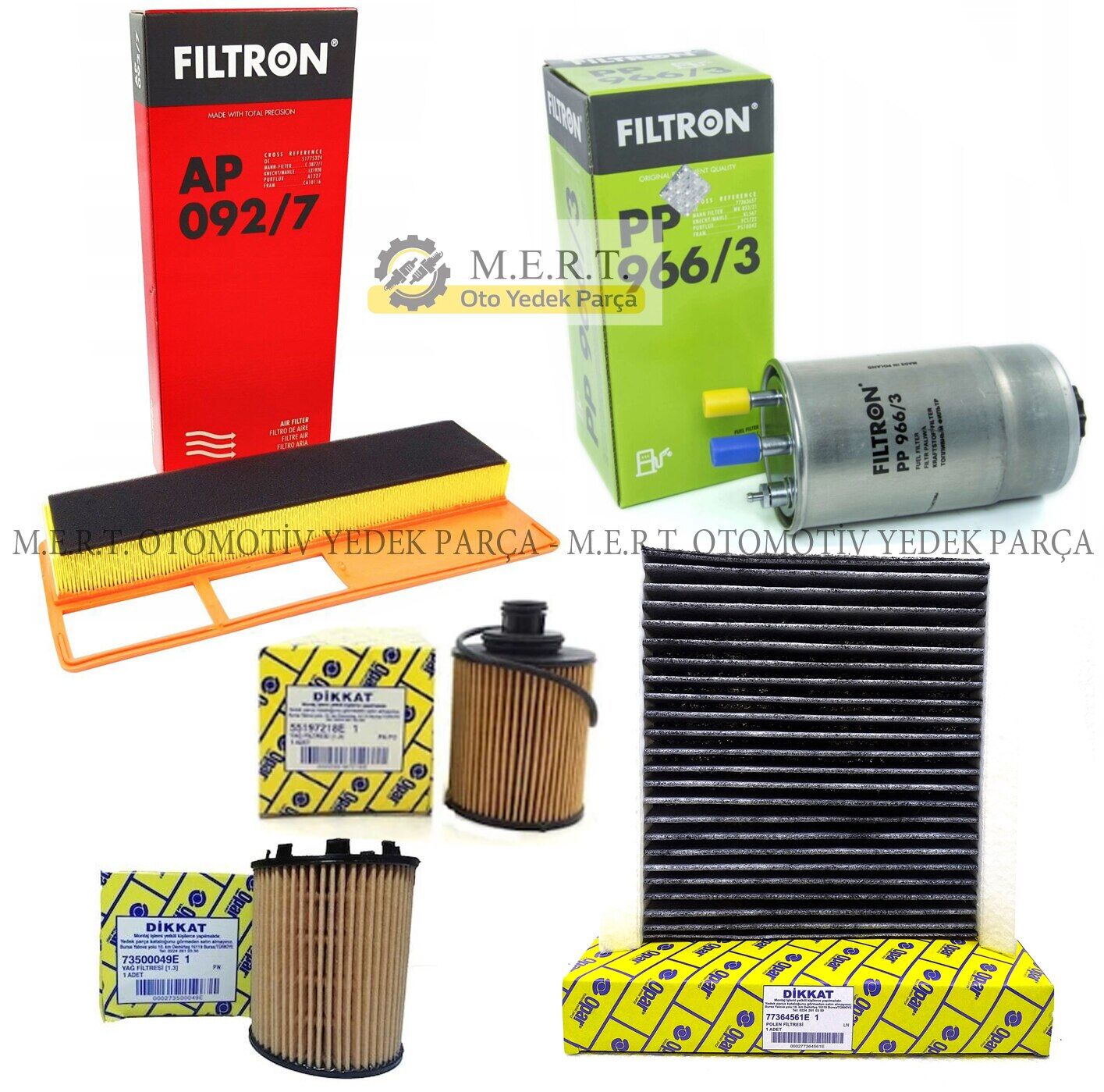 Fiat Linea 1.3 Euro 4 Filtre Bakım Seti (2007-2011) (483608579)