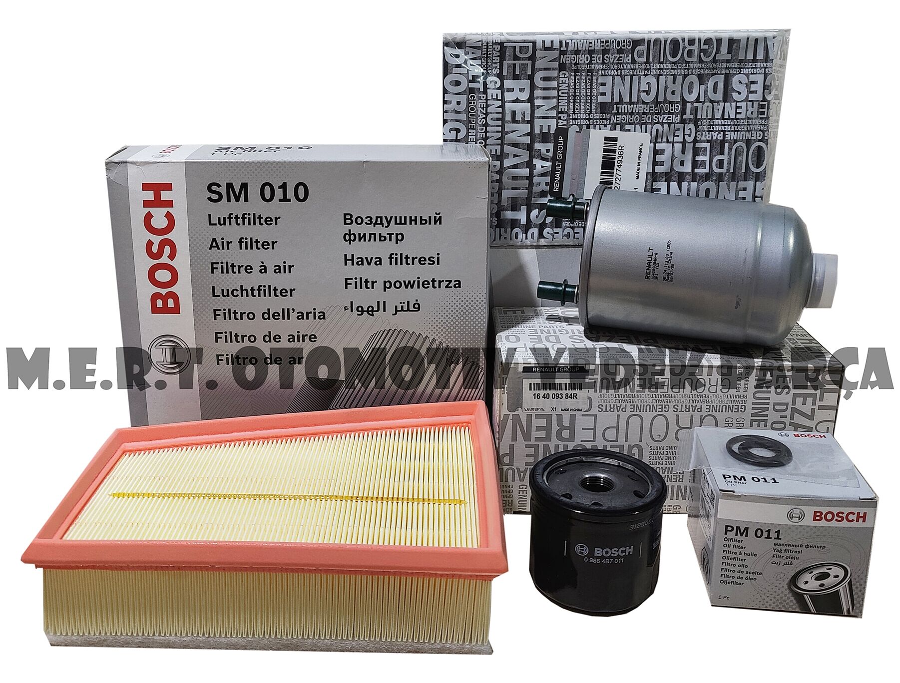 Renault Fluence 1.5 DCi Filtre Bakım Seti MAİS & BOSCH