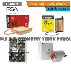 Citroen C-Elysee 1.6 HDi Euro 5 Filtre Bakım Seti 2012-2018