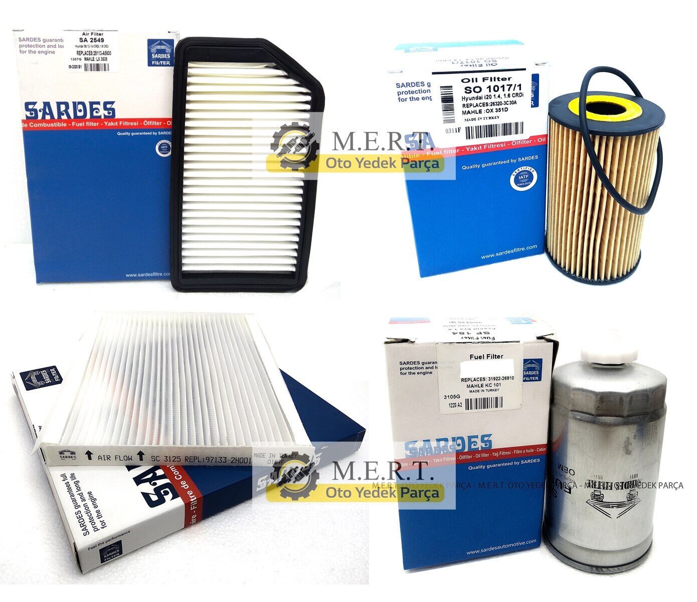 Hyundai I30 1.6 Crdi Dizel Filtre Bakım Seti (2012-2015)
