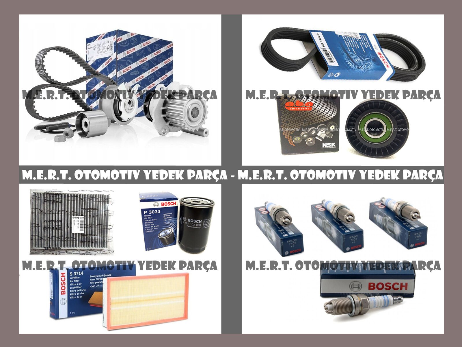 Seat Toledo 1.6 8v AKL BOSCH Komple Bakım Seti Buji Triger Filtre
