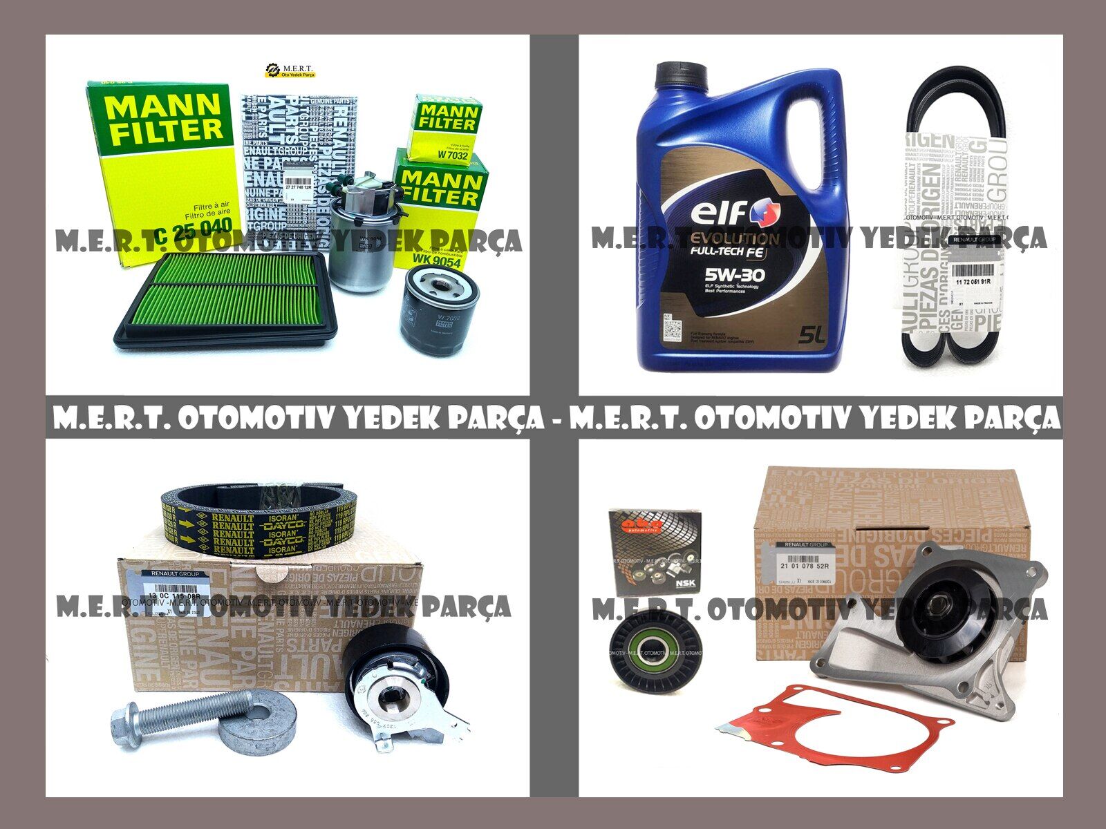 Qashqai 1.5 Dci J11 Komple Bakım Seti Triger Devirdaim Filtre Yağ