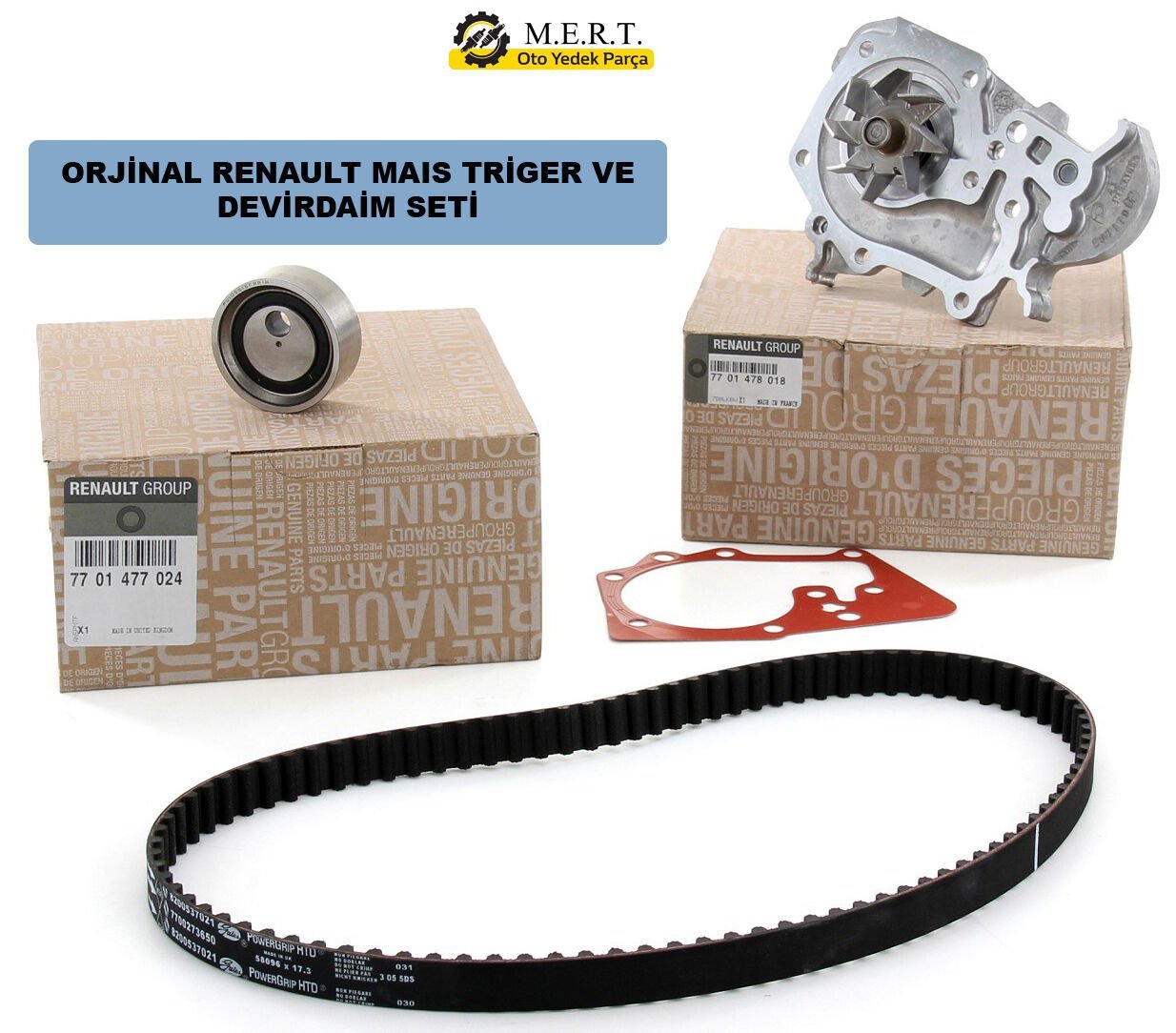 Kangoo 1.4 8v Benzinli Triger Seti ve Devirdaim Su Pompası E7j